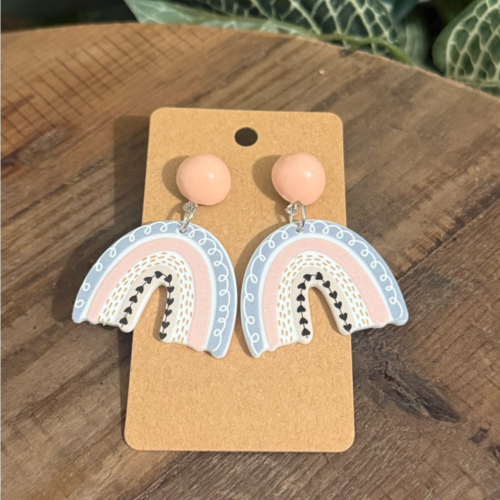 Pastel Rainbow Earrings Set